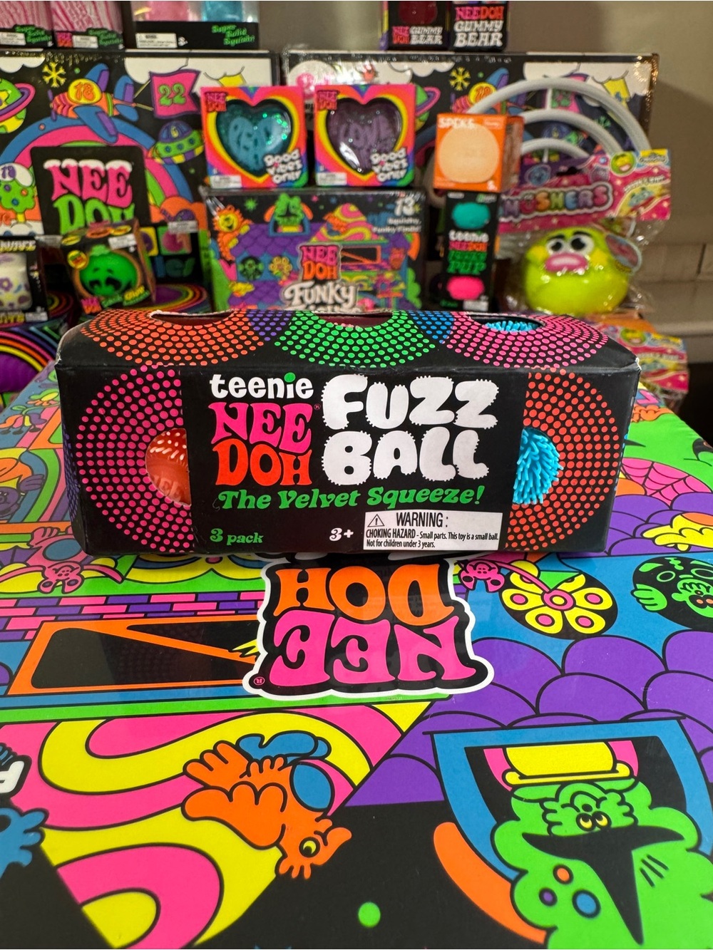 NeeDoh Teenie Fuzz Ball 3PK NEW 100% AUTHENTIC